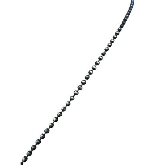 Peacock Feather Pendant Necklace Antique Gold Finish Adjustable Ball Chain - Picture 4 of 5